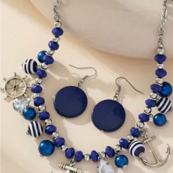 Nautical Blue and Silver Jewelry Set - Picture 1 of 10